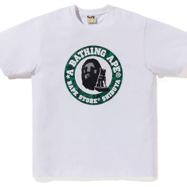 [2XL] 베이프 25SS 시부야 매장 한정 비지워크 모아이사루 반팔티