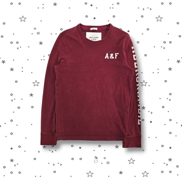 S Abercrombie 아베크롬비 레터링 롱슬리브