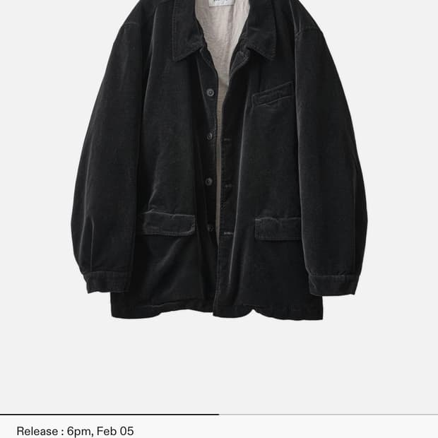 이얼즈어고 워시드 벨벳 코튼 자켓