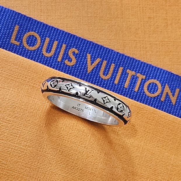 루이비통 925실버 LV 밤부 반지 L(국내 약22호) [정품/풀세트]