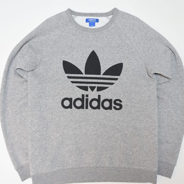 아디다스 트레포일 맨투맨 100 회색