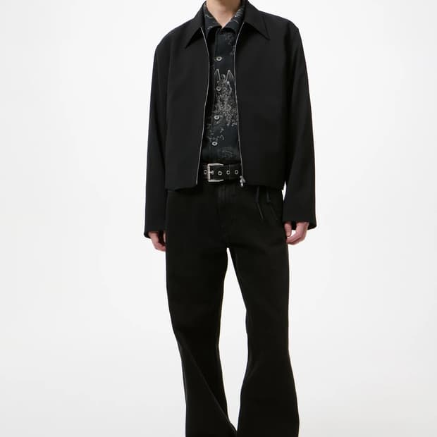 [46] 아워레거시 미니 자켓 블랙 워스티드 울