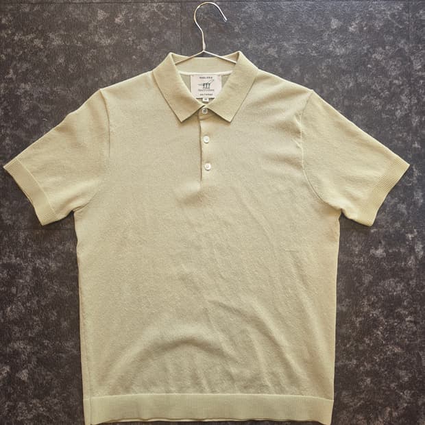 헨리코튼 솔리드 카라 니트(반팔) - 100 