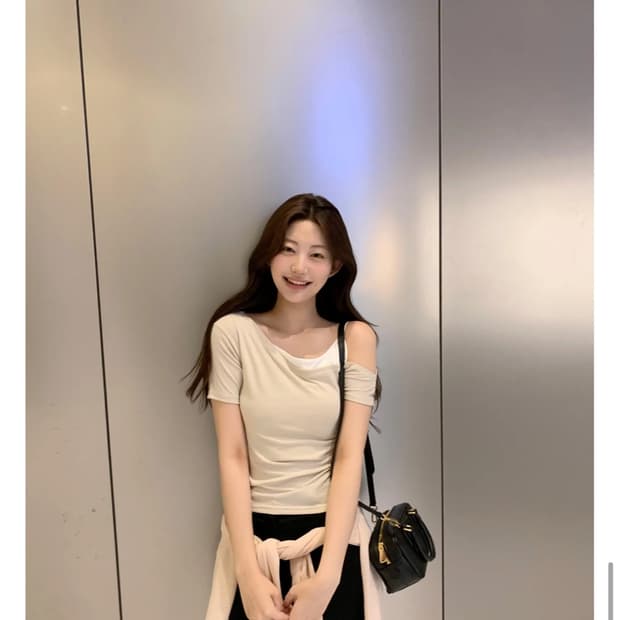 제니오 [made] 레이어드 커브 티
