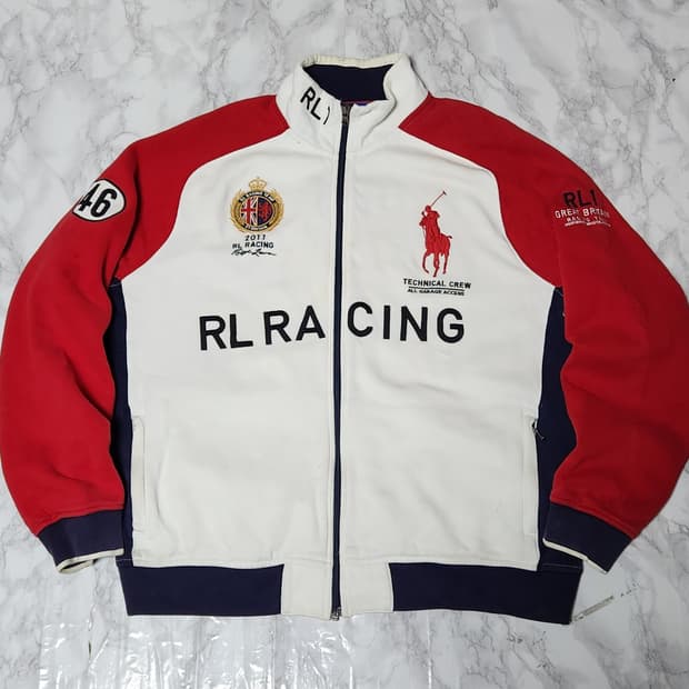 XL 폴로 랄프로렌 빅포니  RL1 레이싱 코튼 집업 자켓