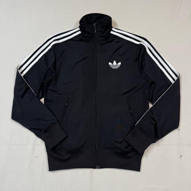 85) 아디다스 파이어버드 삼선 져지 트랙탑 집업 블랙 A90