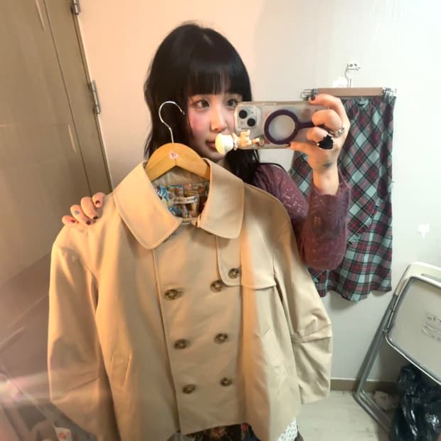 츠모리치사토 트렌치코트