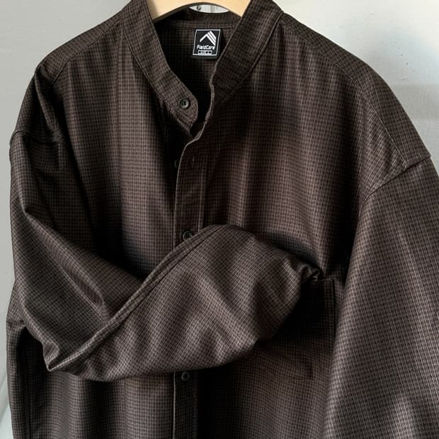 Design pattern stand collar shirt