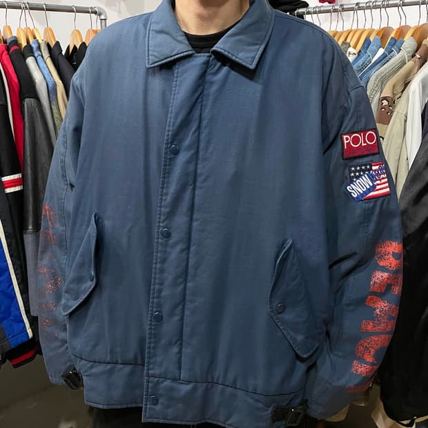 1990s 폴로 랄프로렌 스노우비치 스펠아웃 점퍼 자켓