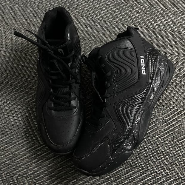 And1 블랙 하이탑 바스켓볼 스니커즈o 4112