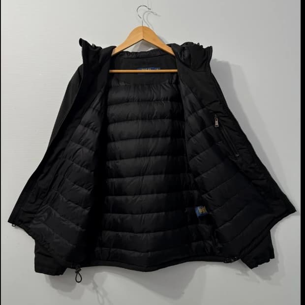 폴로 블루종 후드 패딩 XL 블랙