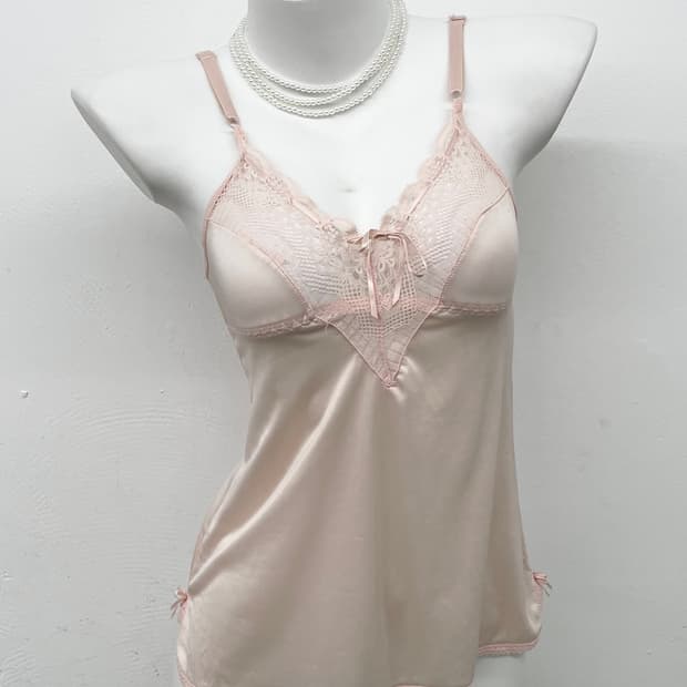 핑크 유럽 레이스 슬립