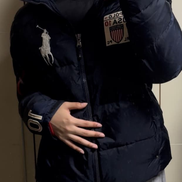 폴로랄프로렌 성조기 빅포니 패딩 네이비