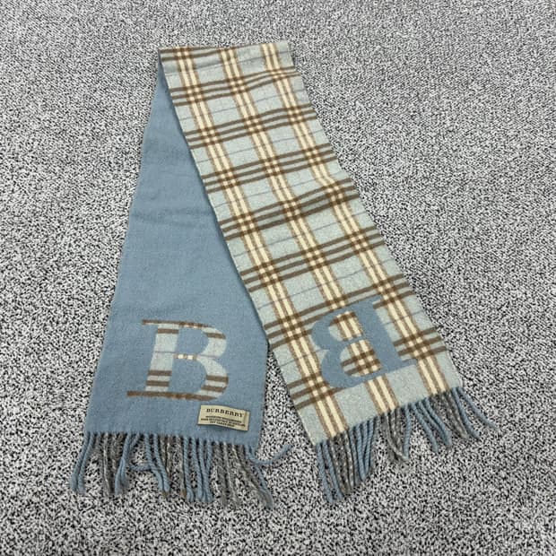 버버리 리버서블 케시미어혼방 키즈 머플러