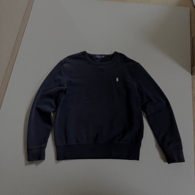 폴로 화이트포니 맨투맨 네이비