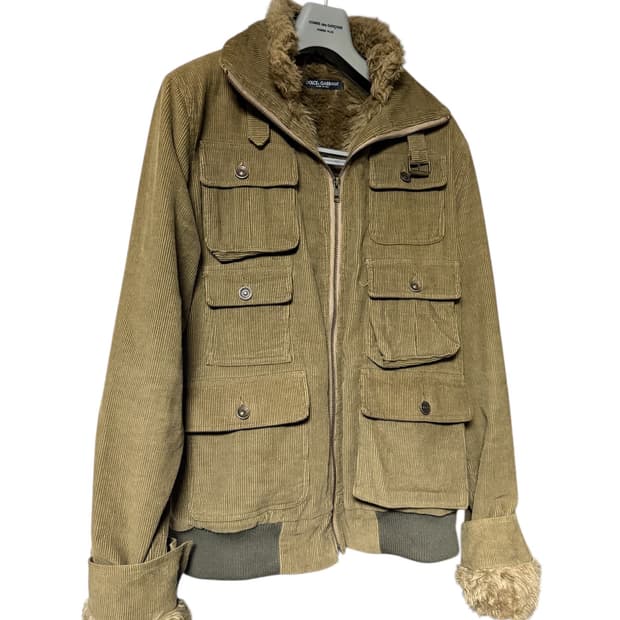 00‘s 돌체앤가바나 코듀로이 밀리터리 멀티 포켓 자켓