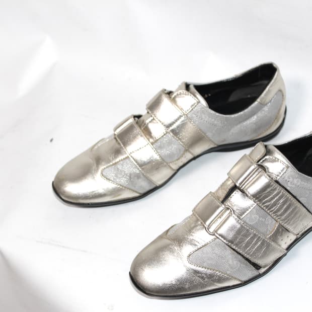 00s GUCCI Y2K 구찌 메탈릭 스트랩 스니커즈