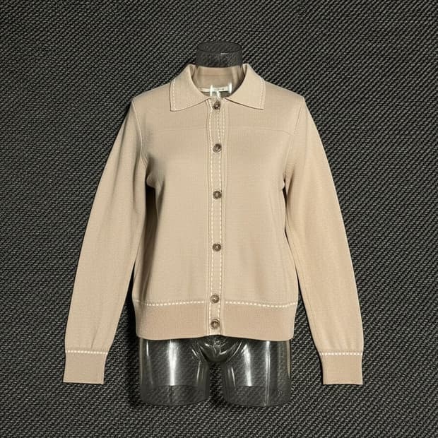 [M] BCBG 비씨비지 우먼즈 스티치 카라 니트 가디건