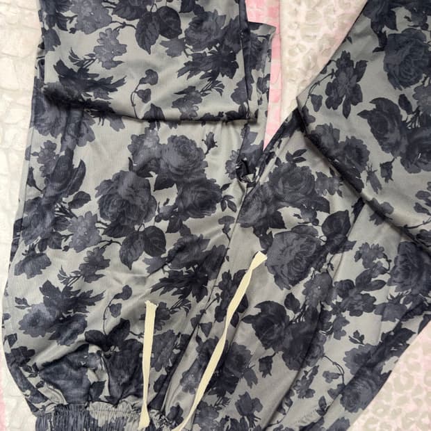 빈티지 장미 와이드팬츠 