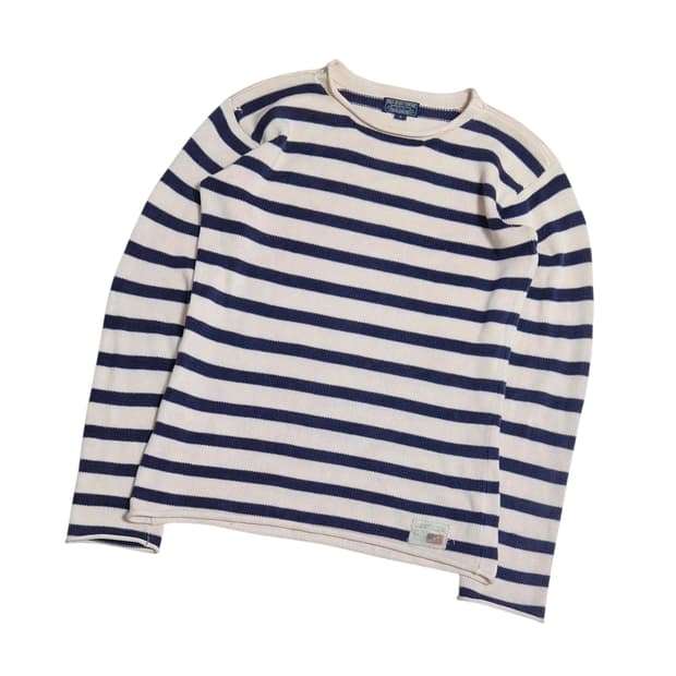 폴로 진스 스트라이프 니트