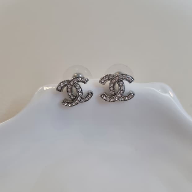 샤넬 실버보석CC 귀걸이 실버 업사이클링