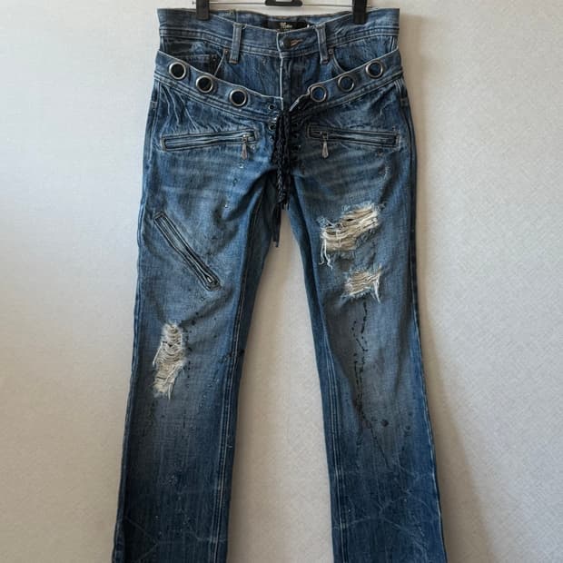 Midas double weist lace-up jeans 