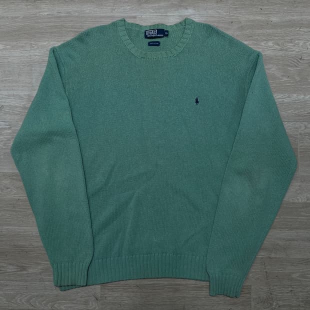 폴로 랄프로렌 스몰포니 라운드넥 니트 스웨터 [블루 그린] XL/105