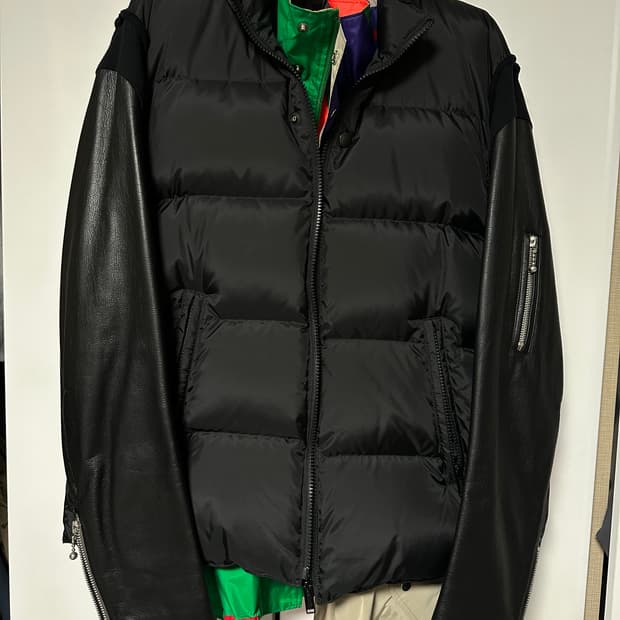 언더커버 kolor 레더슬리브 패딩 자켓