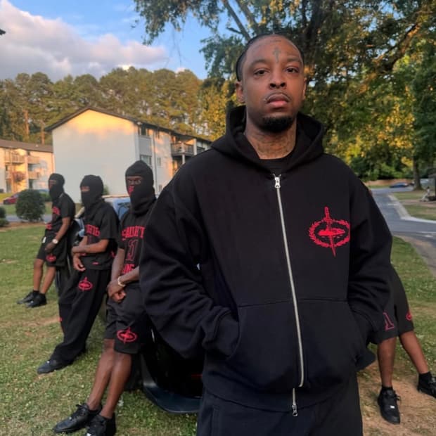 Corteiz x SlaughterGang 21 Savage hoodie