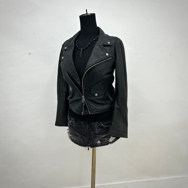 Domenico + savio rider leather jacket