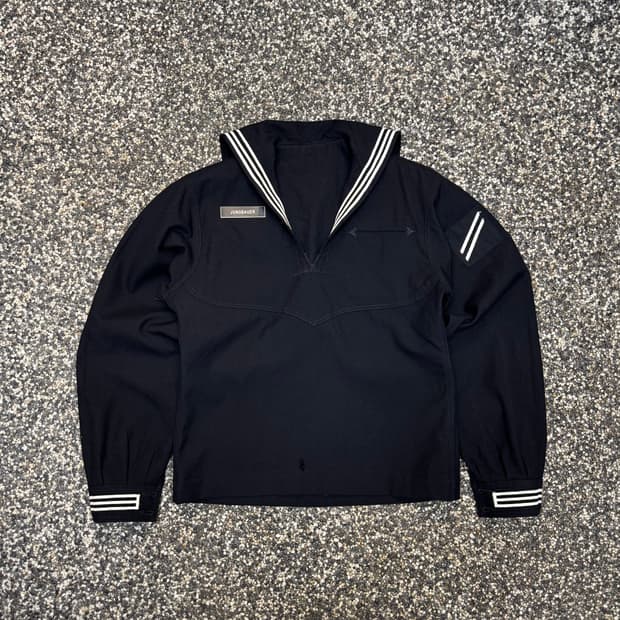 80s US Navy 미 해군 울 세일러 셔츠 (S)  