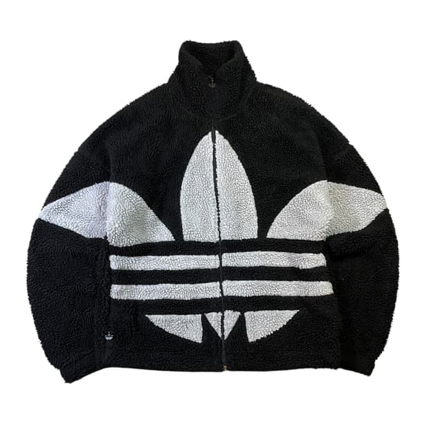 아디다스 파이어버드 빅로고 플리스 자켓