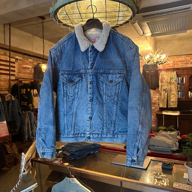 70s USA 빈티지 리바이스 3세대 셰르파 데님 자켓