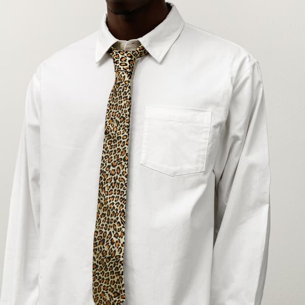 스투시 자카드 레오파드 타이 탠 레오파드