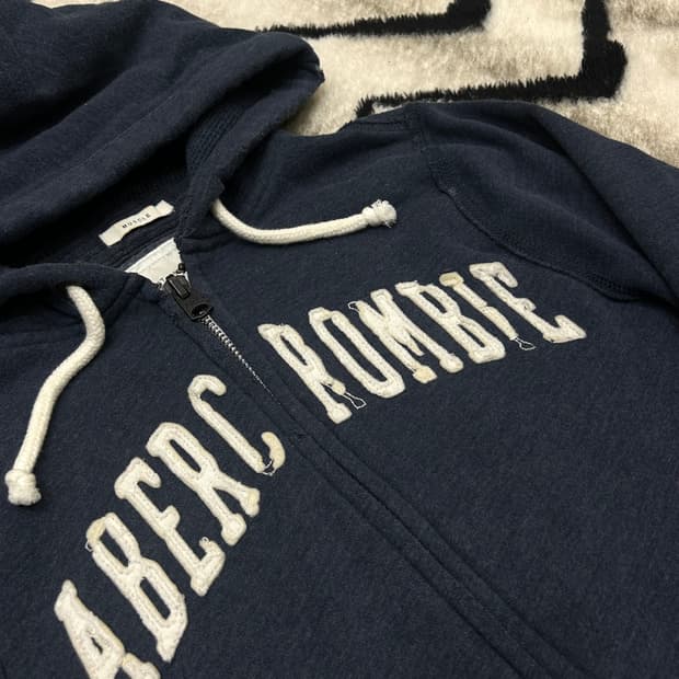 [M]아베크롬비 그런지 후드집업/네이비/기모