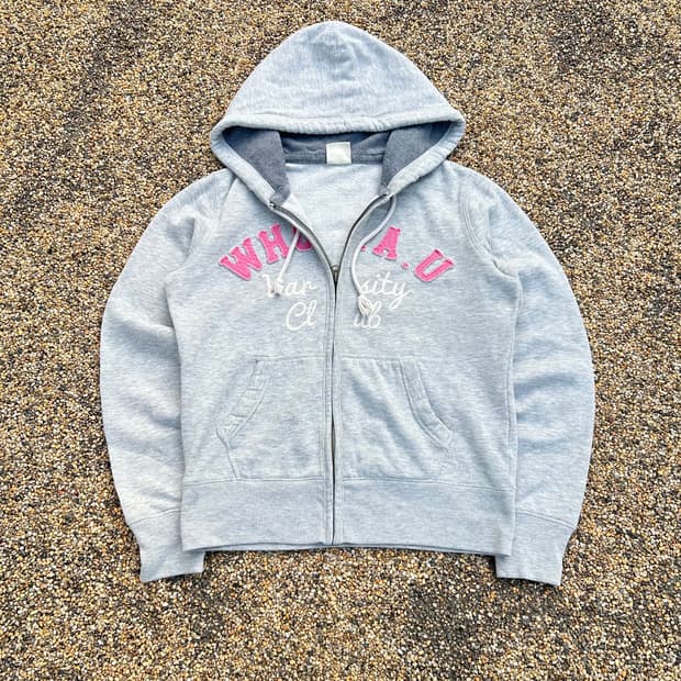 후아유 그레이 후드집업