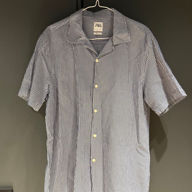 자라 스트라이프 반팔 셔츠 L사이즈