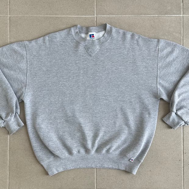 90s 빈티지 러셀 후드 그레이 XL USA