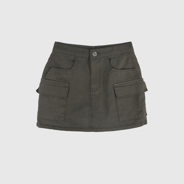 guse 구즈 카고 치마바지 카키 S