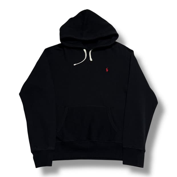 Polo Ralph Lauren 코튼 후디 블랙