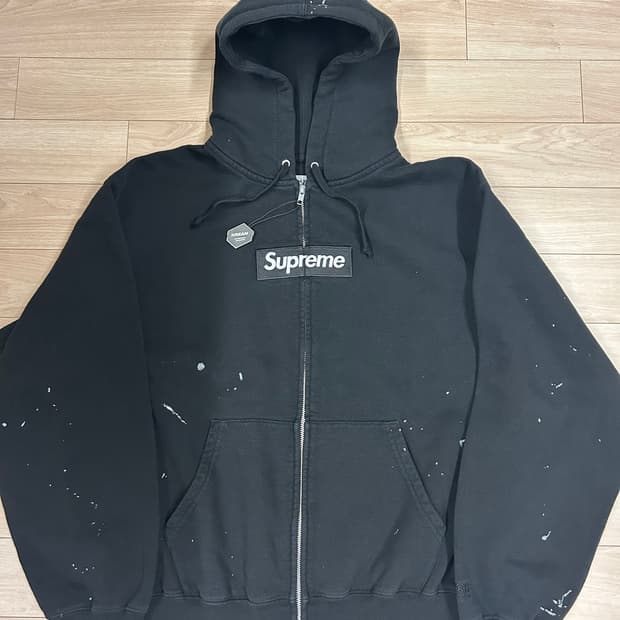 슈프림x마르지엘라 박스로고 후드집업