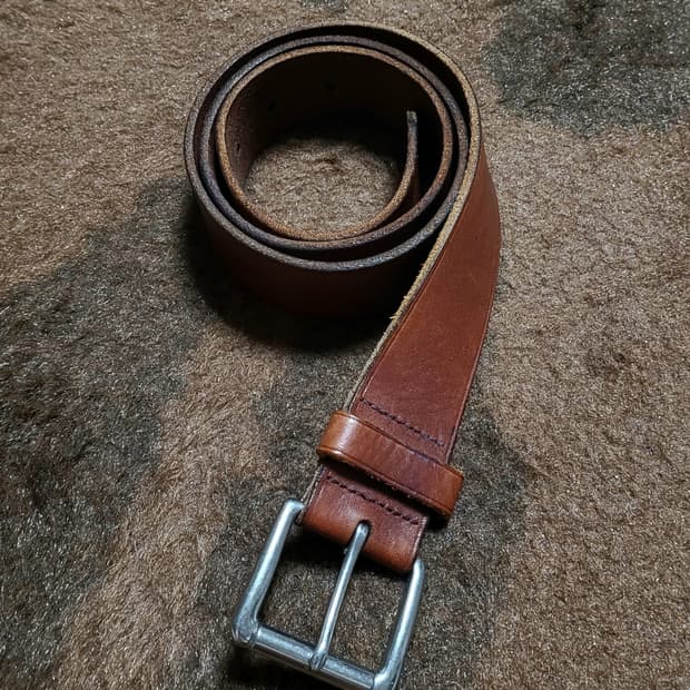 폴로 랄프로렌 남성용 브라운 가죽 벨트(115*4)