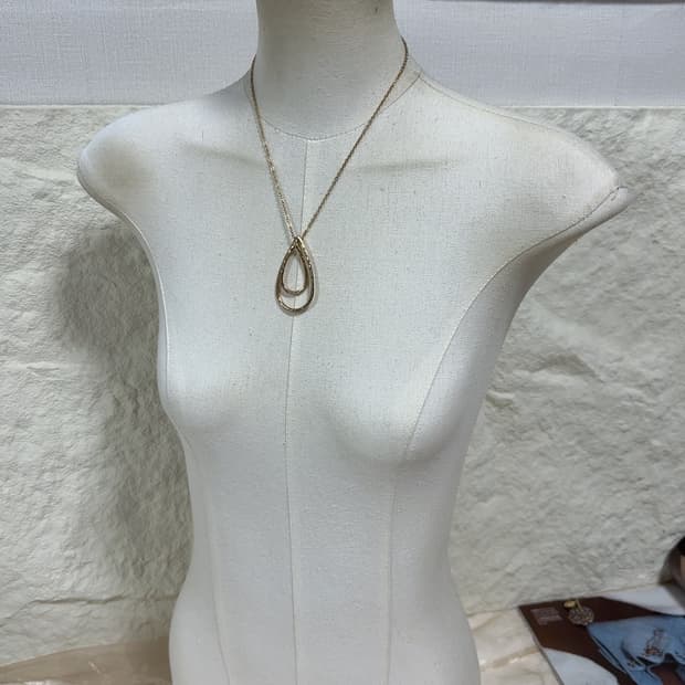 빈티지 해머링 메탈 목걸이