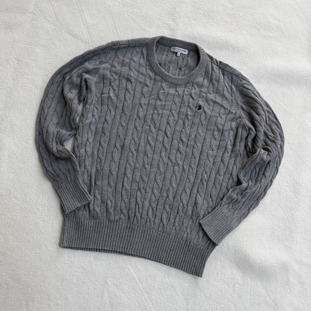 105 유에스폴로 케이블 니트 스웨터 0403T
