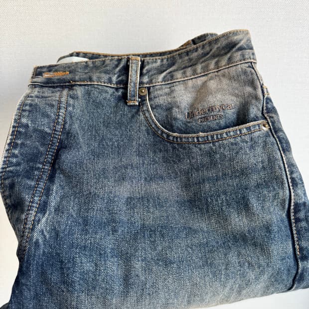 언더마이카 무 와이드 진 2사이즈 판매합니다