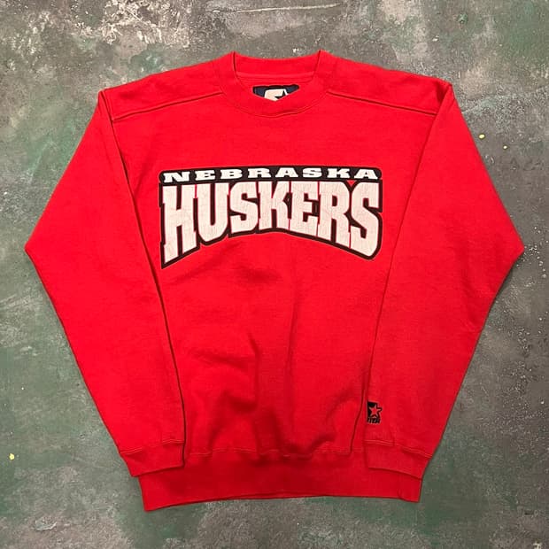 90's [S] 스타터 네브라스카 허스커스 스웻셔츠 빈티지 맨투맨