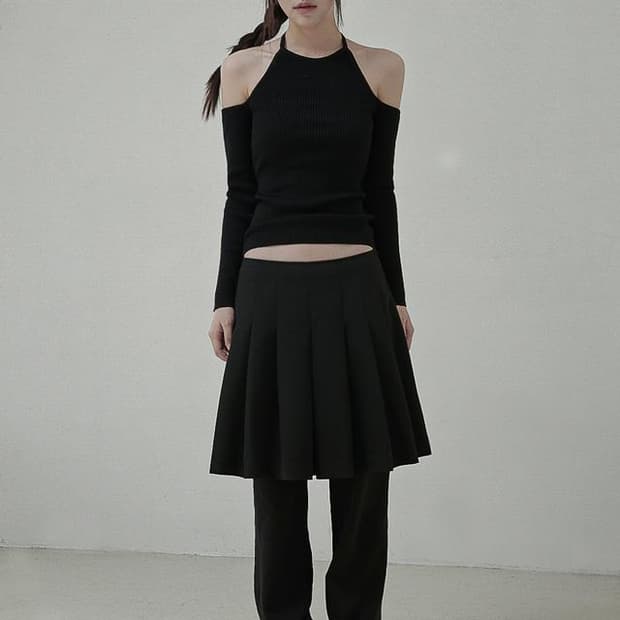 eeum 이움 low waist pleats skirt pants