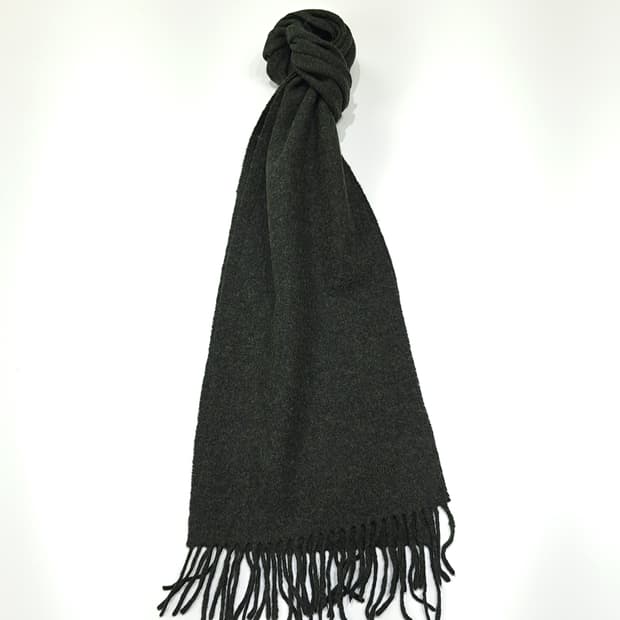 MX473 바버 90s 스코틀랜드판 램스울 올리브 머플러 목도리