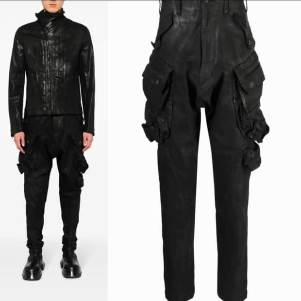 23fw 율리우스 코팅 가스마스크 팬츠