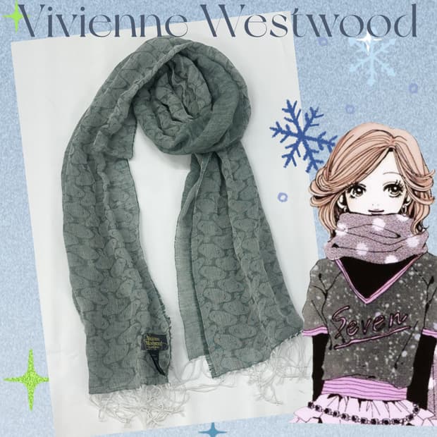 🫧재팬 비비안 웨스트 패턴 머플러🫧그런지 히피 핀터 에스닉